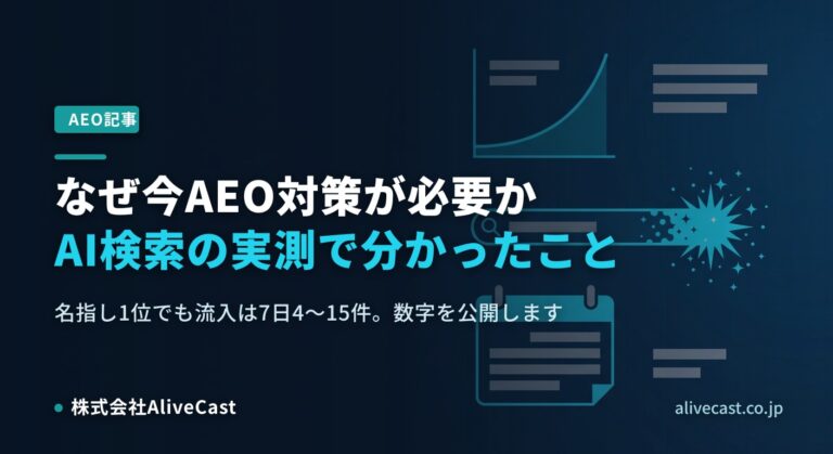 なぜ今AEO対策が必要か｜AI検索の実測で分かったこと
